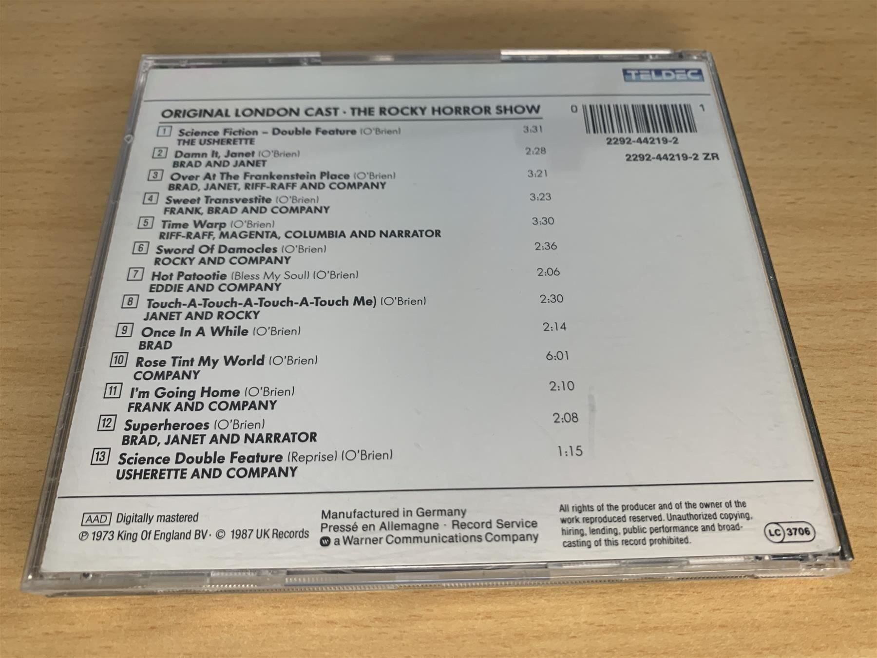 CD: The Rocky Horror Show – Usato da Rikon im Tösstal venduto da Alpenmutz 1