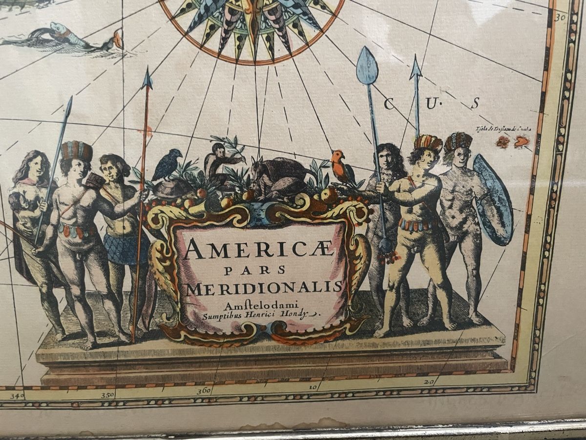 Cartine & Atlanti: Carte ancienne Amérique de Sud encadrée – Usato da Lamboing venduto da christopheO 1