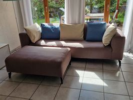 Sofa mit Hocker  ( Rolf Benz )