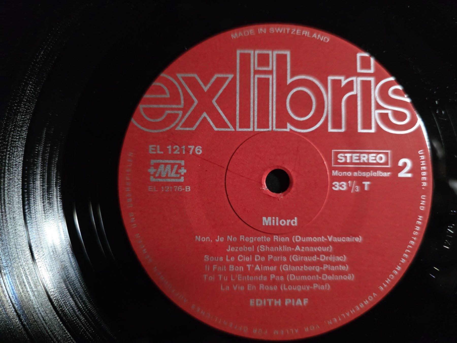 Dischi in vinile: LP: Edith Piaf - Milord  - EL 12176 – Usato da Walterswil BE venduto da Lonitti 3