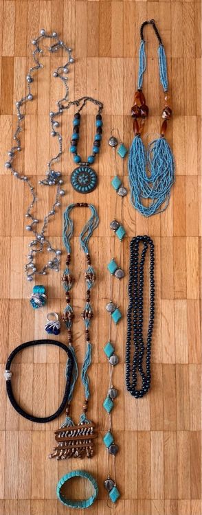 Set Collana E Orecchini In Perline Di Lucite Trasparenti – Nuovo Con Etichette