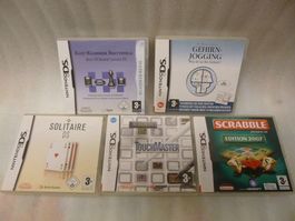5x Intelligenzspiele / jeux d'intelligence - Nintendo DS