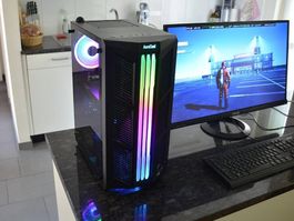 RGB Gaming-PC: i5-11400 + ROG GTX 1080 Grafkarte + 16GB RAM