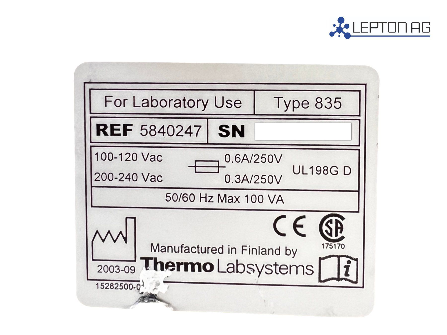 Accessori da laboratorio: Thermo Scientific Labsystems Multidrop Micro Dispenser – Usato da Niederdorf venduto da LeptonAG_Labor 6