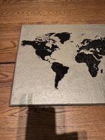 Weltkarte Wandbild schwarz gold glitzernd ✨️