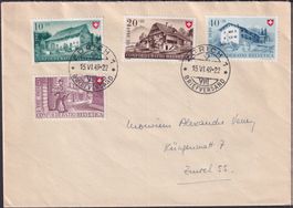 1949, B42-B45 (Pro Patria) sauberer Ersttagsbrief, K: 200.-+
