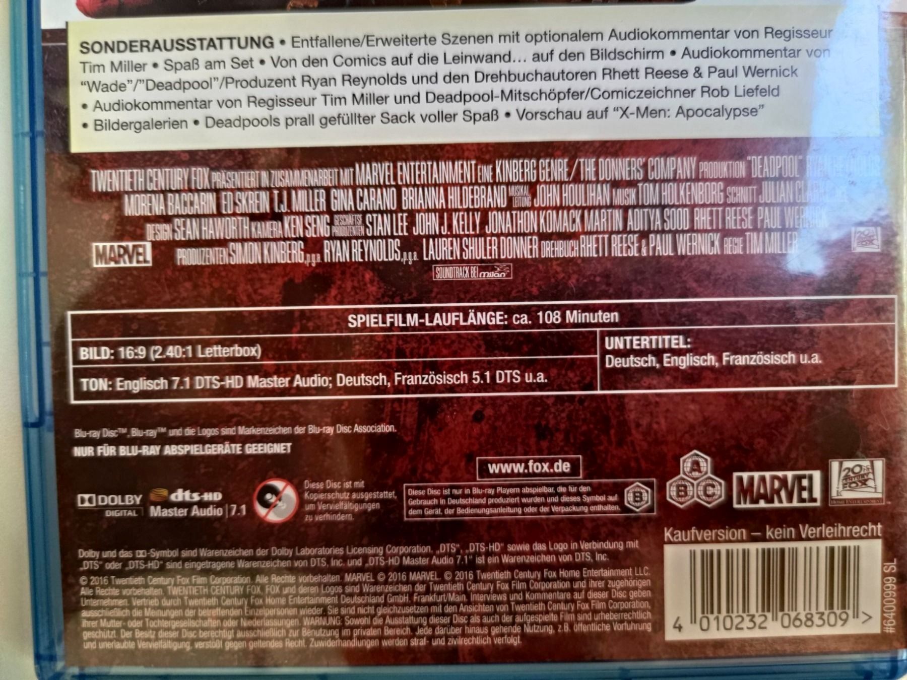 Tutti i DVDs: Deadpool – Usato da Liestal venduto da Kratzilla 3