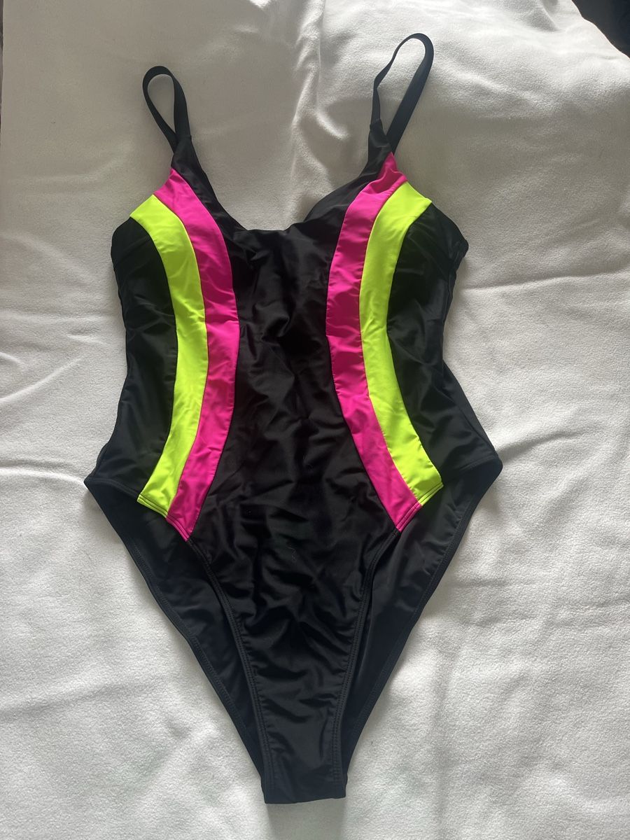 Costumi da bagno & Bikini: Badekleid Schwarz/pink/gelb – Nuovo (secondo la descrizione) da Giswil venduto da Mauritius9026