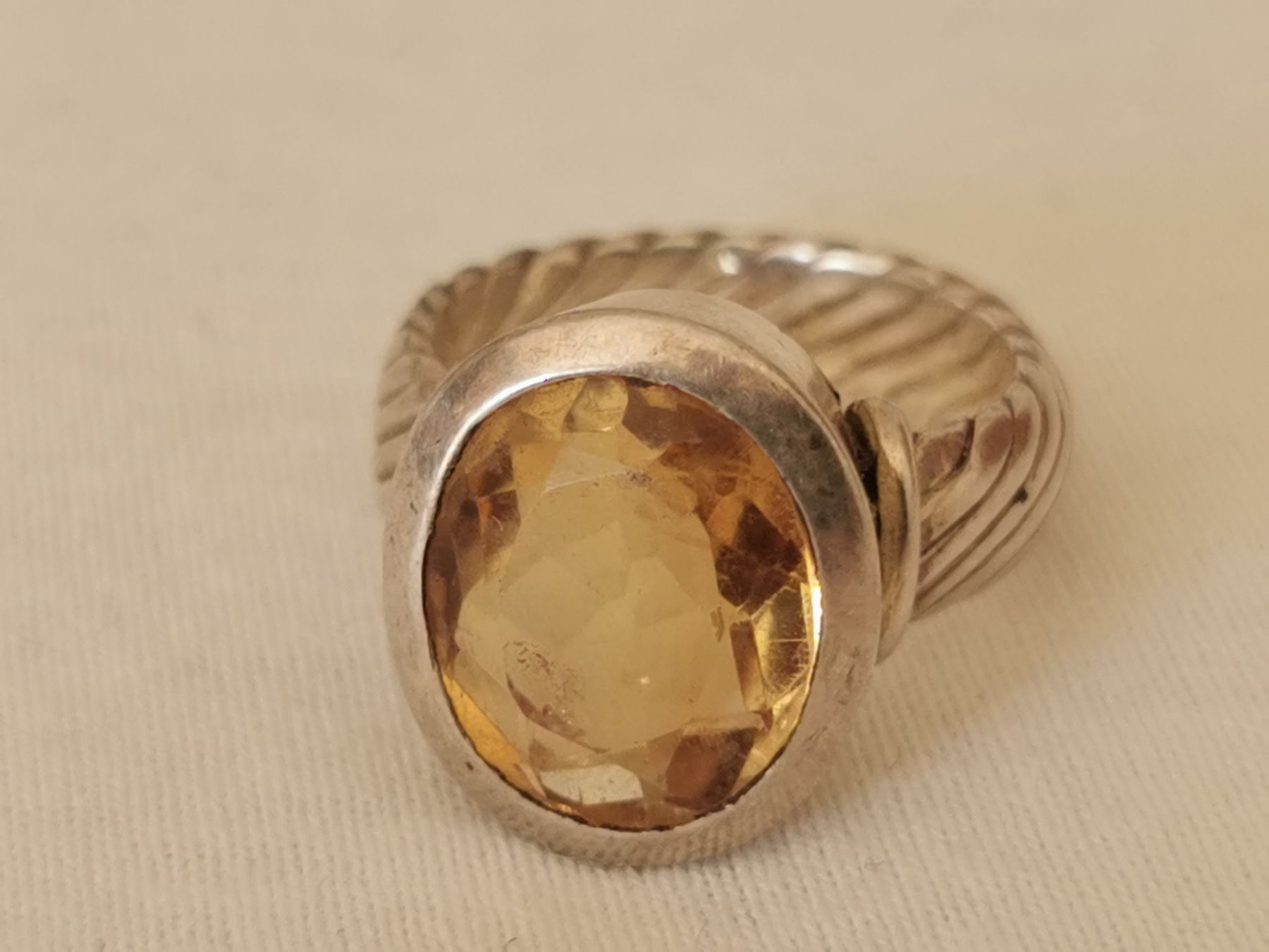Bagues:  Damen Silber 925 Ring mit Citrin  – Neuf (Voir description) à Schlieren par vlalif
