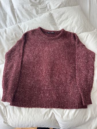 Pull Brandy Melville bordeaux chiné taille unique