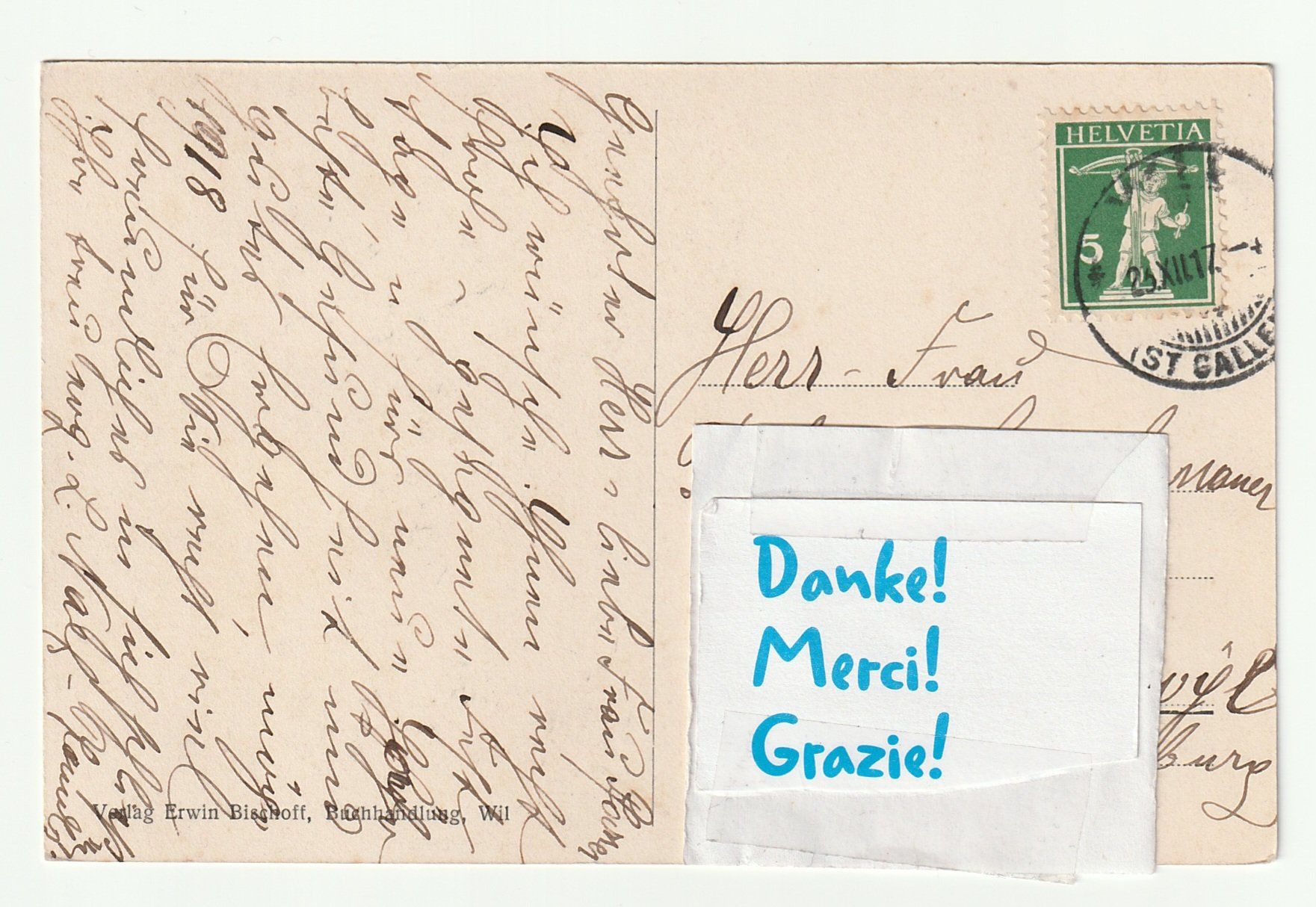 Cartoline postali: 1917, Dreibrunnen bei Will, Wallfahrtskirche Maria – Usato da St. Gallen venduto da Ricardo_Deals 1