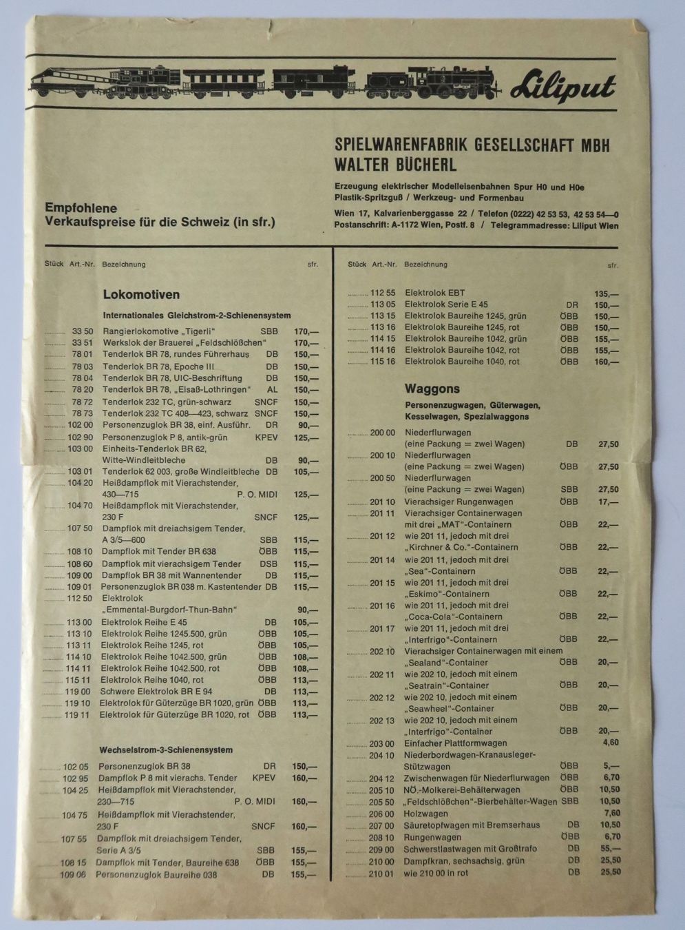 Liliput Modellini di ferrovie: Liliput Katalog 1975 – Usato da Seuzach venduto da Knucklehead1200 3