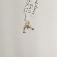 Echt 18K Gold - Delfin Anhänger