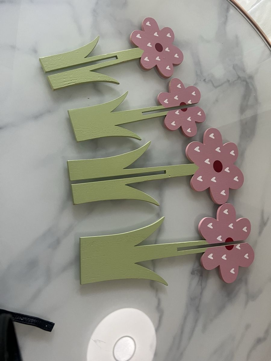Tutte le decorazioni: 2 Holzblumen Blumen Deko – Usato da Zürich venduto da R1908 1