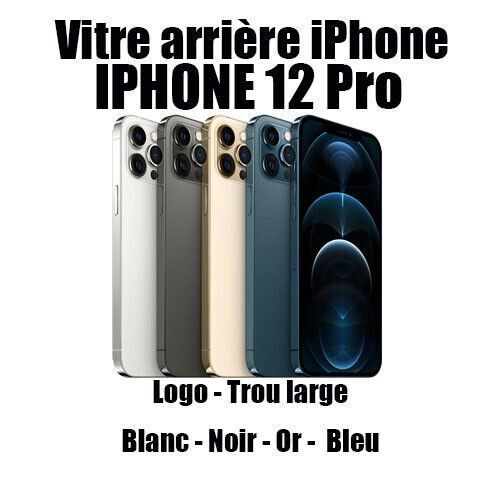 Vitre Arrière Pour IPhone 12 - Sans Logo, Qualité Premium, Avec Outils Inclus !