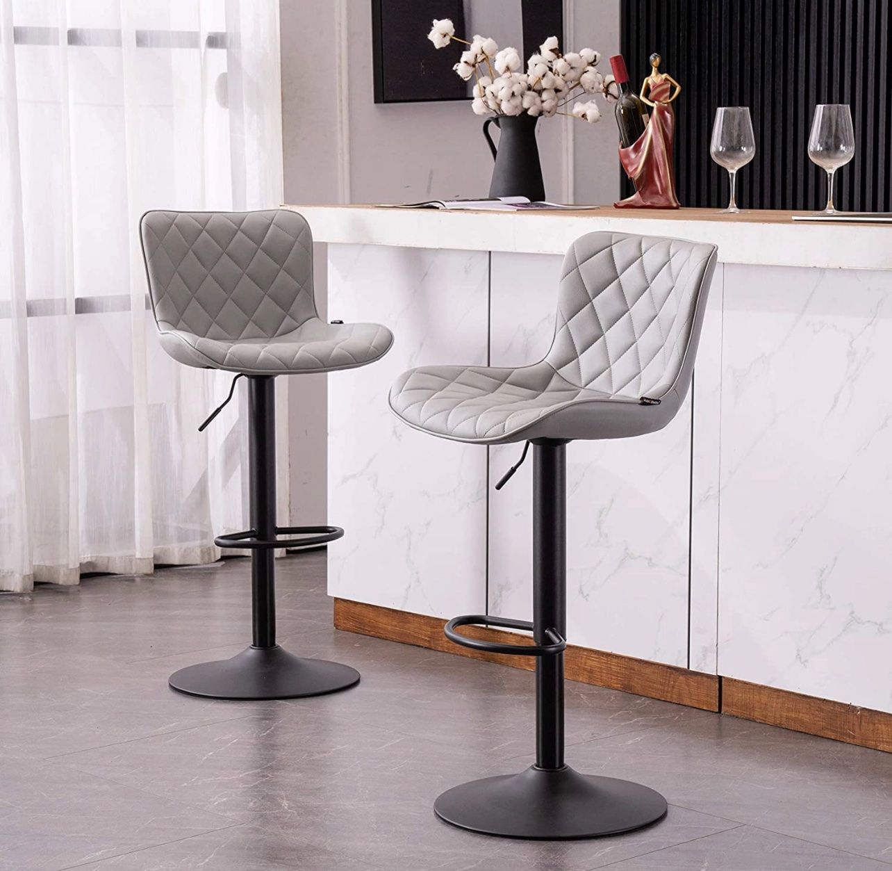 Sgabelli: + Kidol & Shellder Barhocker, PU Leder 2-er Set – Nuovo e nell'imballaggio originale da Amriswil venduto da JaJa-Express