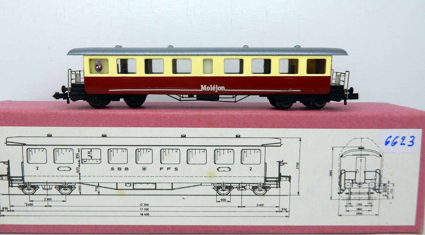 Modelleisenbahnen: N - Base Eriam - TPF - Voiture Salon   "Moléjon" – Gebraucht aus Locarno von Gudrun2 1