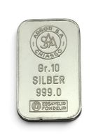 Silberbarren argent Argor Chiasso 10g 999.0 