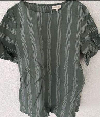 Bluse Grösse 134/140 gestreift Pomp de Lux grün