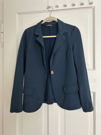 Blazer in felpa di cotone, blu, taglia M