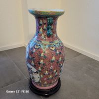 Grand Vase Chinois "Famille Rose" Style Impérial – Certifié