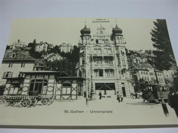 Cartoline postali: AK St. Gallen Unionplatz mit Tram – Nuovo (secondo la descrizione) da Malters venduto da Marosko