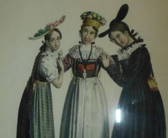 Sammlung Schweizer Künstler - Lithografie ca 1850 Trachtengr