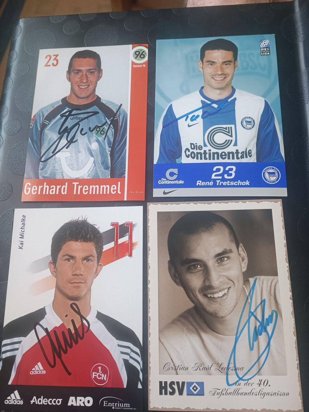 Autografi: Bundesliga - 4 signierte Autogrammkarten - Set – Usato da Menziken venduto da Artographs