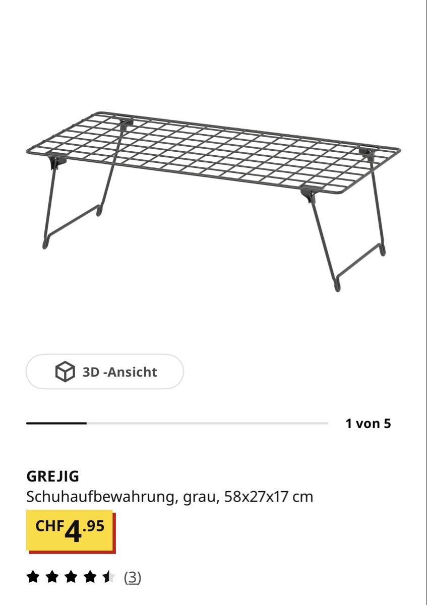 Regale: 3x GREJIG Schuhregal IKEA – Neu (gemäss Beschreibung) aus Volketswil von julena2910 1
