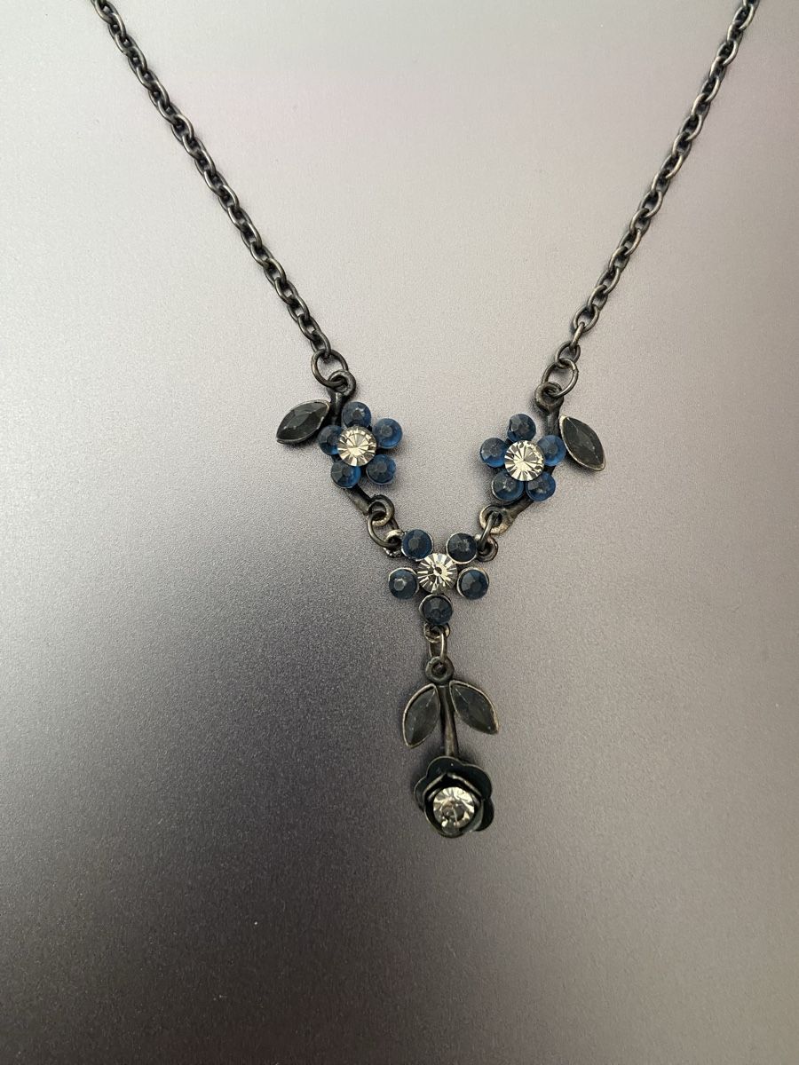 Catenine: Halskette mit blauen Blumen – Usato da Schwarzenburg venduto da Aha016 2