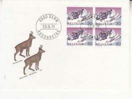 SBK 503 im 4er-Block FDC
