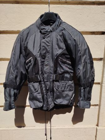 Töffjacke grau-schwarz XS Niels Deign