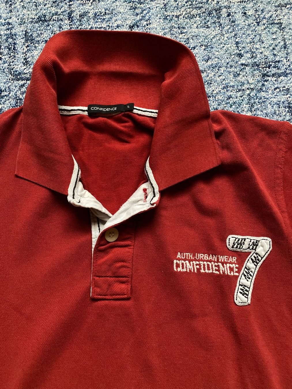 Polo-Shirts: Poloshirt von Confidence, rot, Grösse L – Gebraucht aus Engelberg von Delraich 1