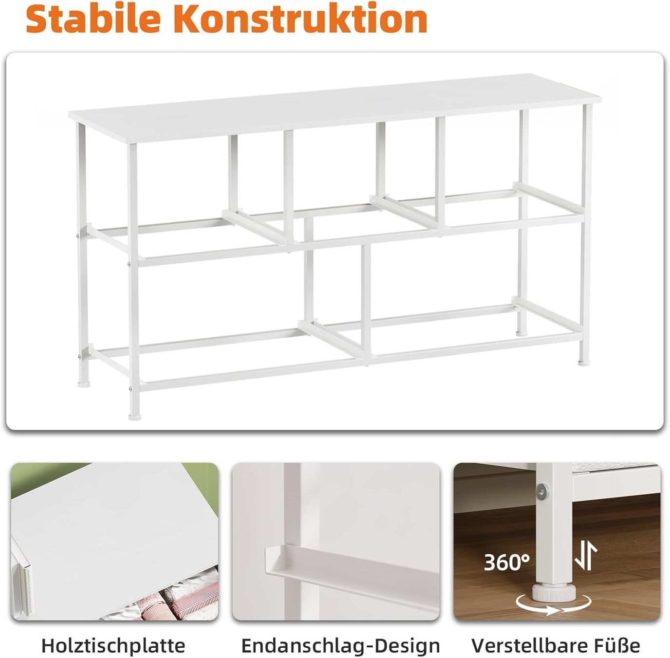Cassettiere: Kommode mit Schubladen Stoffkommode 5 Schubladen Weiss – Nuovo e nell'imballaggio originale da Schaffhausen venduto da AllesMussRaus90 6