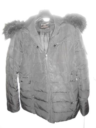 Parka noire avec capuche T. 38