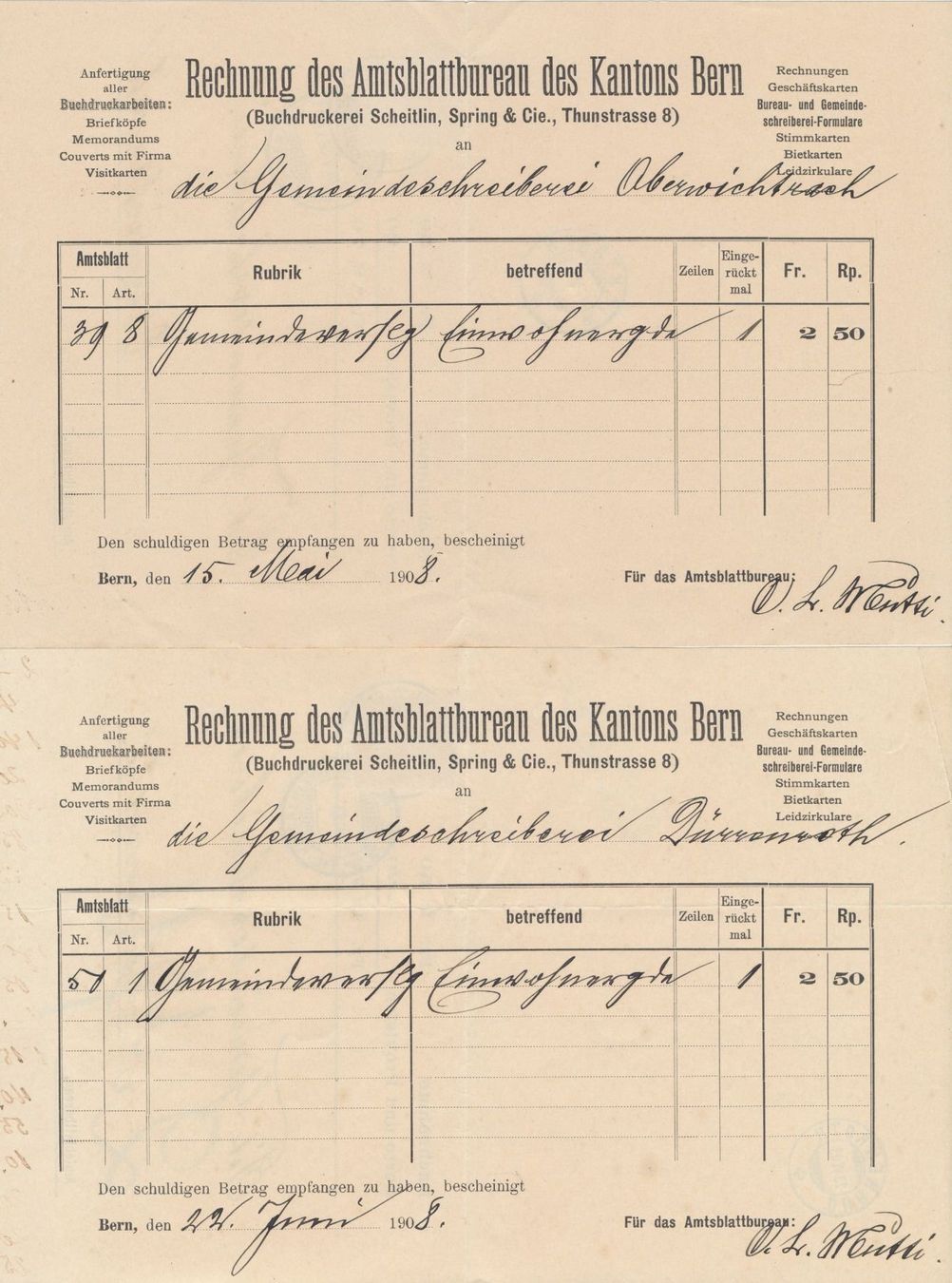 Tutti i francobolli: 1908 2 Brief/Dok. steh. Helvetia Nr. 94A – Usato da Schnottwil venduto da Chasarmar 2