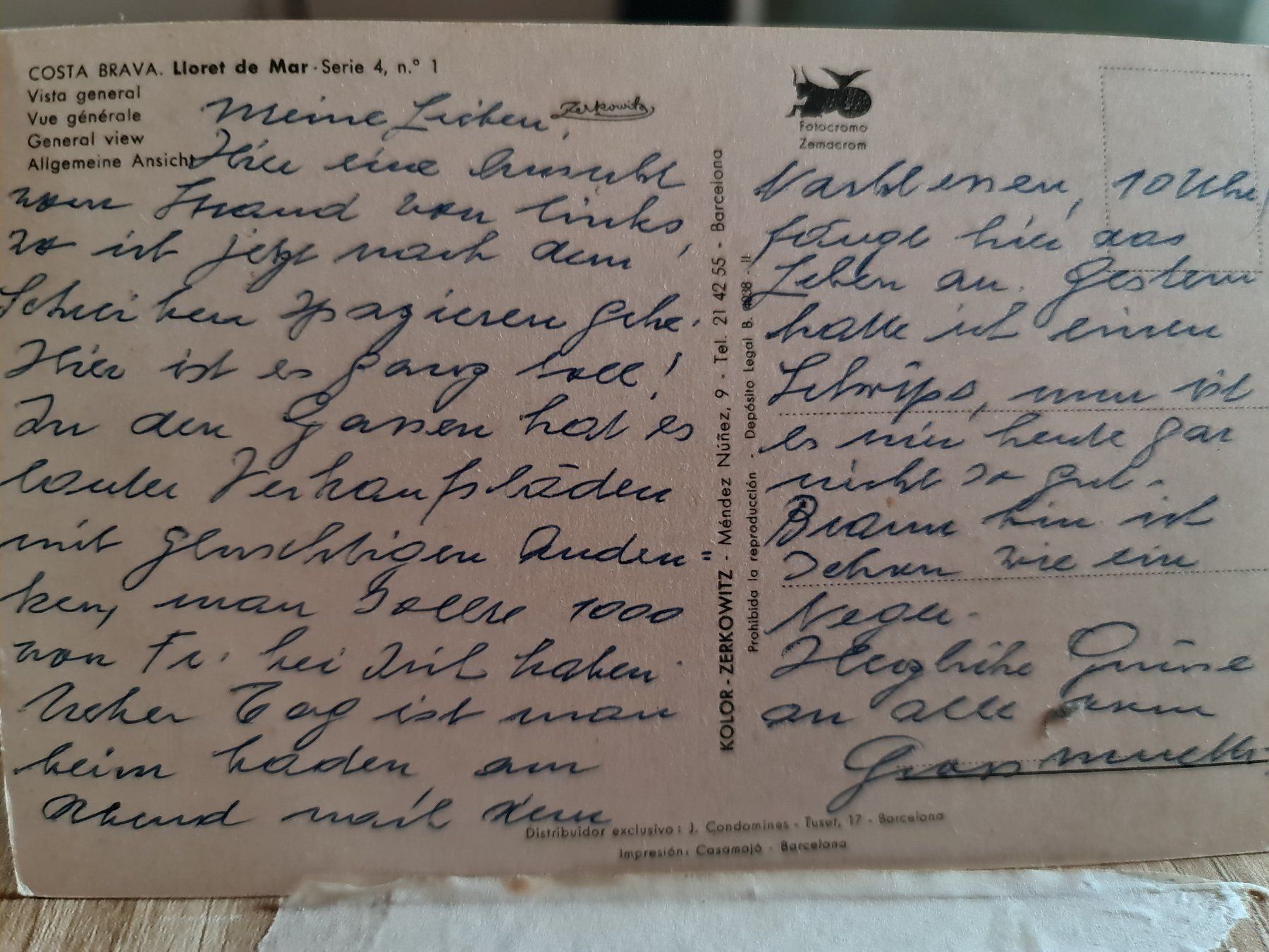 Cartoline postali: Ansichtskarte Lloret de Mar Spanien – Usato da Dintikon venduto da Vexi 1