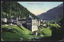 Pontresina, Teilansicht mit Schloss-Hote