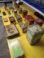 Alte Blechdosen Sammlung teil sehr rare Stücke vorhanden.