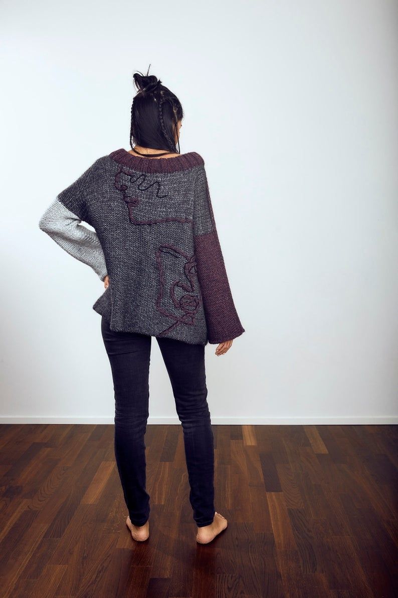 Maglioni & Felpe: Neue designer handgemachte Unikat wollen pullover, große M – Nuovo e nell'imballaggio originale da Zürich venduto da joa_26k8