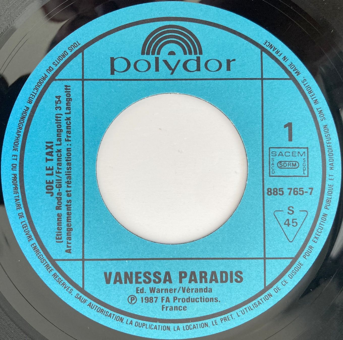 Dischi in vinile: VANESSA PARADIS - JOE LE TAXI – Usato da Bottens venduto da hotter-than-hell 2