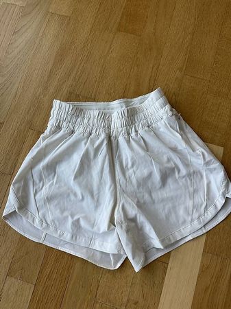 New Lululemon Run Times Running Shorts White Size 6