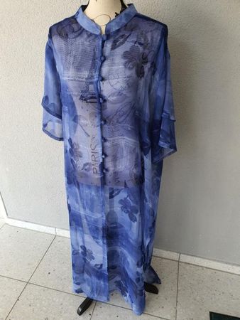 Damen Bluse Tunika Mantel Giani Forte Paris kobalt blau
