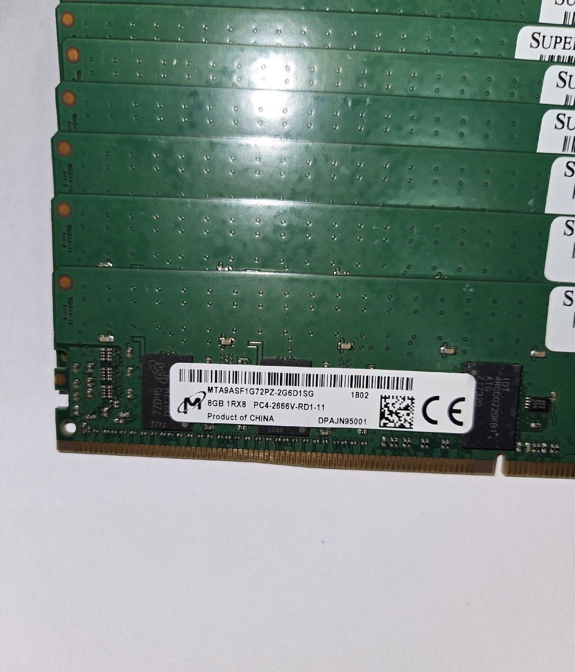 Memory / RAM: Micron 8GB DDR4-2666 ECC RDIMM Server RAM – Gebraucht aus Riehen von cosh