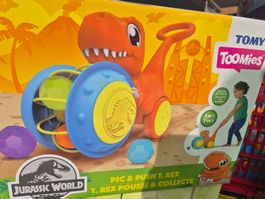 Tomy Toomies Pic & Push T. Rex, 2in1, Jurassic World, neu