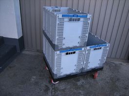 Hochwertige klappbare Transportboxen inkl. Transportwagen