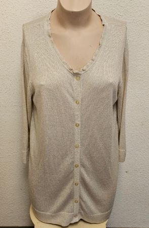 Ulla Popken Damen Strickjacke/Cardigan mit Lurex – Gr. 42/44