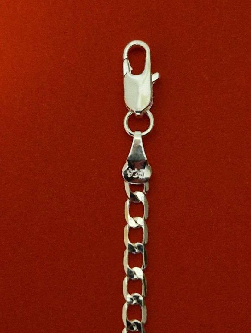 Bracelet Gourmette Fin En Argent 925 - Maille Soleil - Marque Thanina Bijoux - Occasion