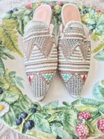 FAUZIAN JEUNESSE PANTOLETTEN SCHUHE MOKASSINS 38,5 ITALY TOP