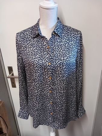 Globus Seidenbluse Gr. 40 Blumenmuster